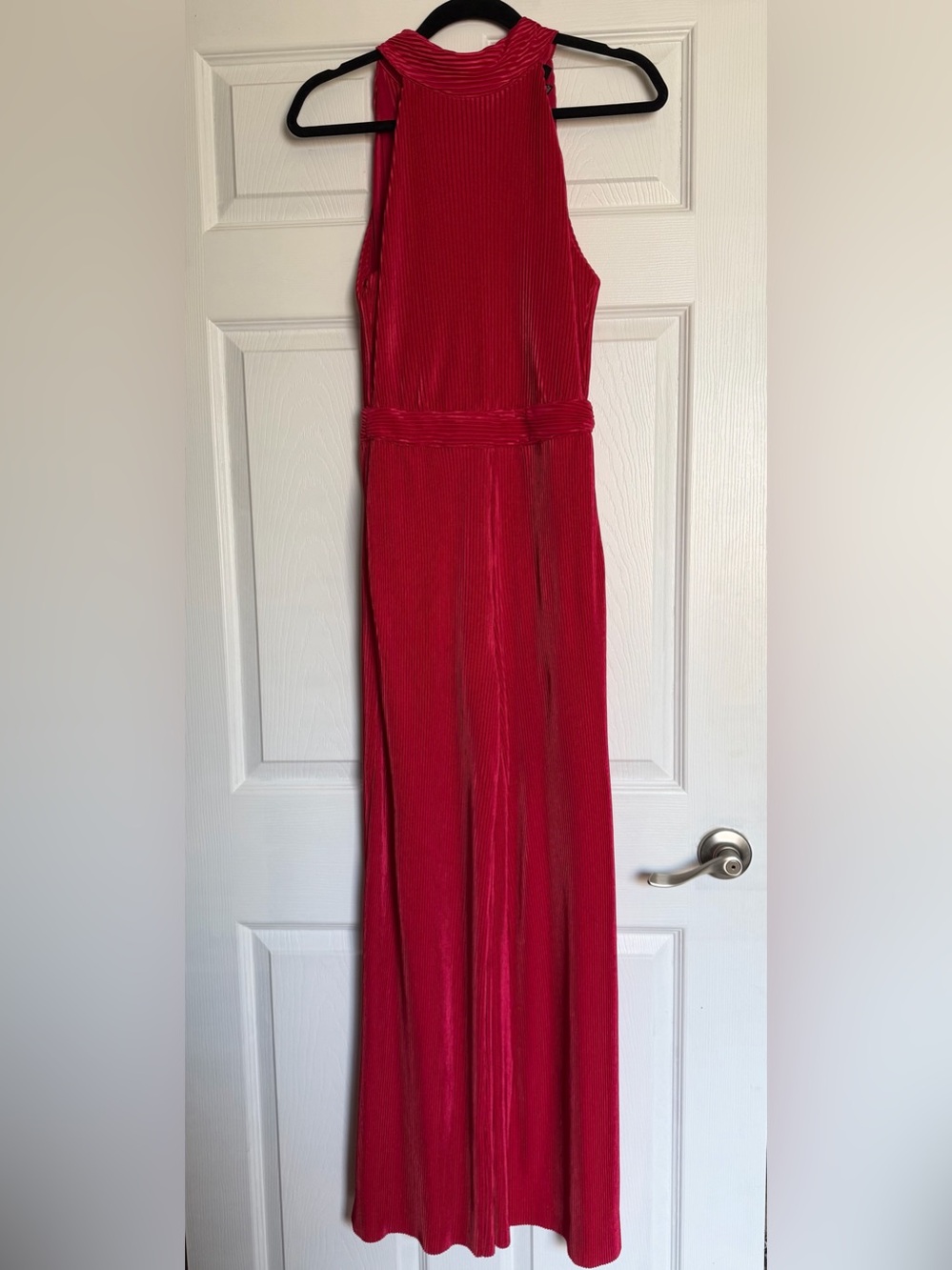 Fate Red Ribbed Jumpsuit